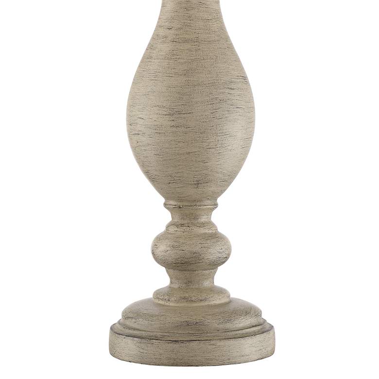 Image 4 Regency Hill Serena Beige Gray Faux Wood Burlap Linen Table Lamps Set of 2 more views