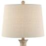 Regency Hill Serena Beige Gray Wood Finish Table Lamps Set of 2