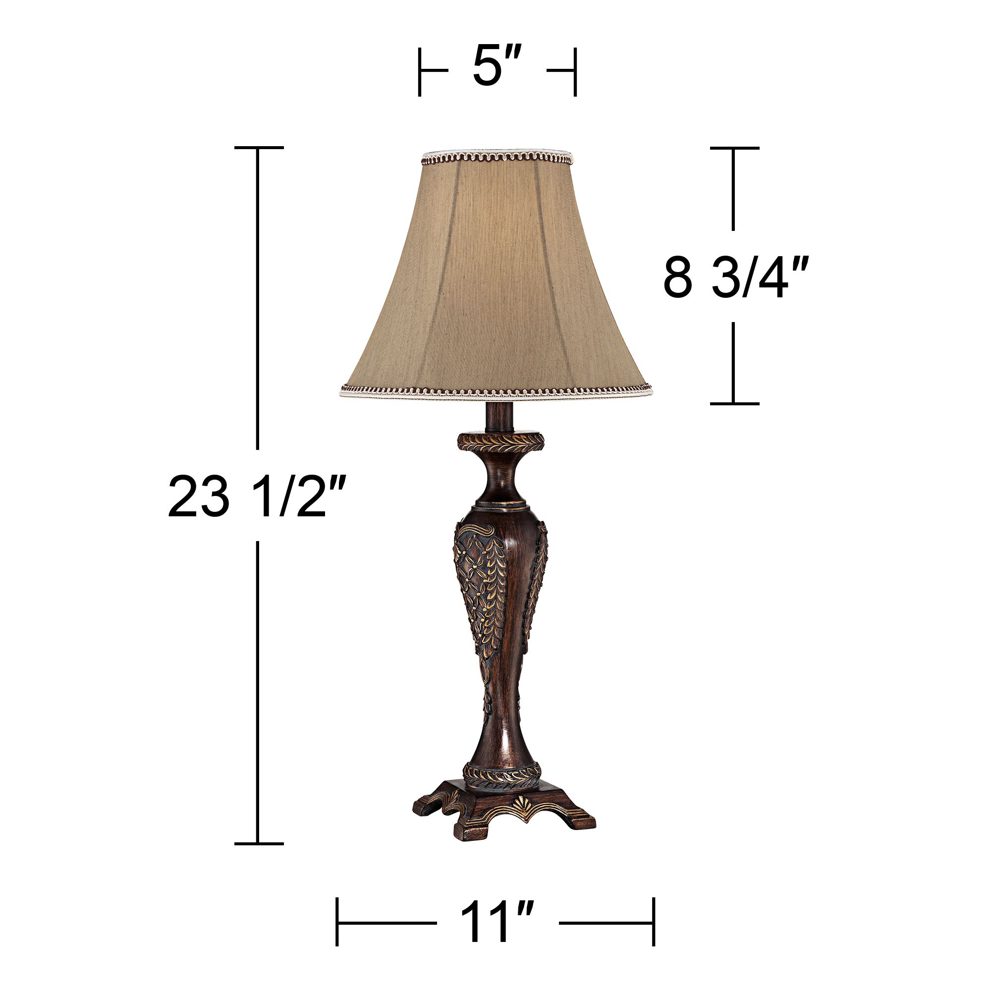 Image 7 Regency Hill Shaylee 23 1/2" Traditional Bronze Candlestick Table Lamp more views
