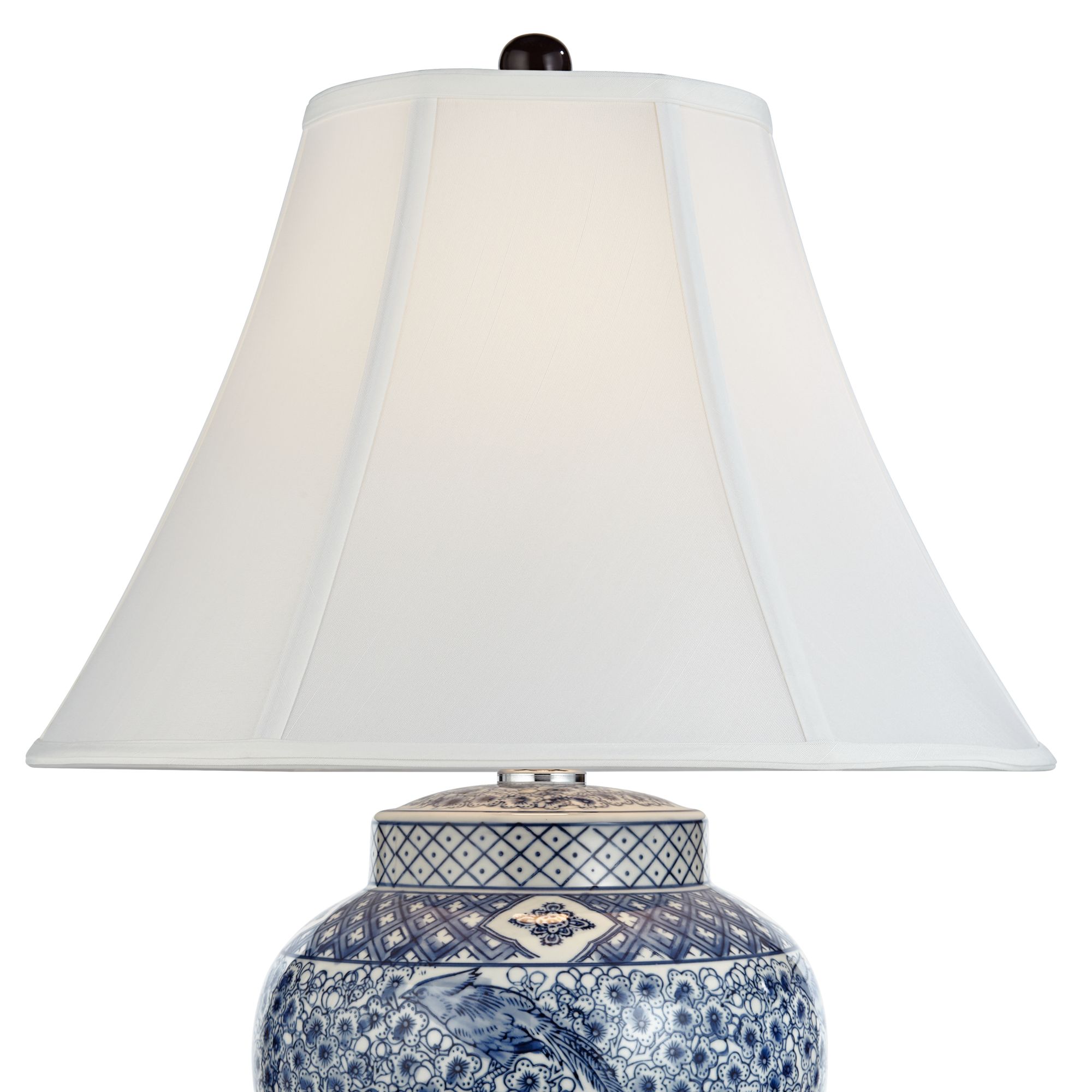 Image 4 Regency Hill Shonna Garden Bird 27" Blue White Porcelain Table Lamp more views