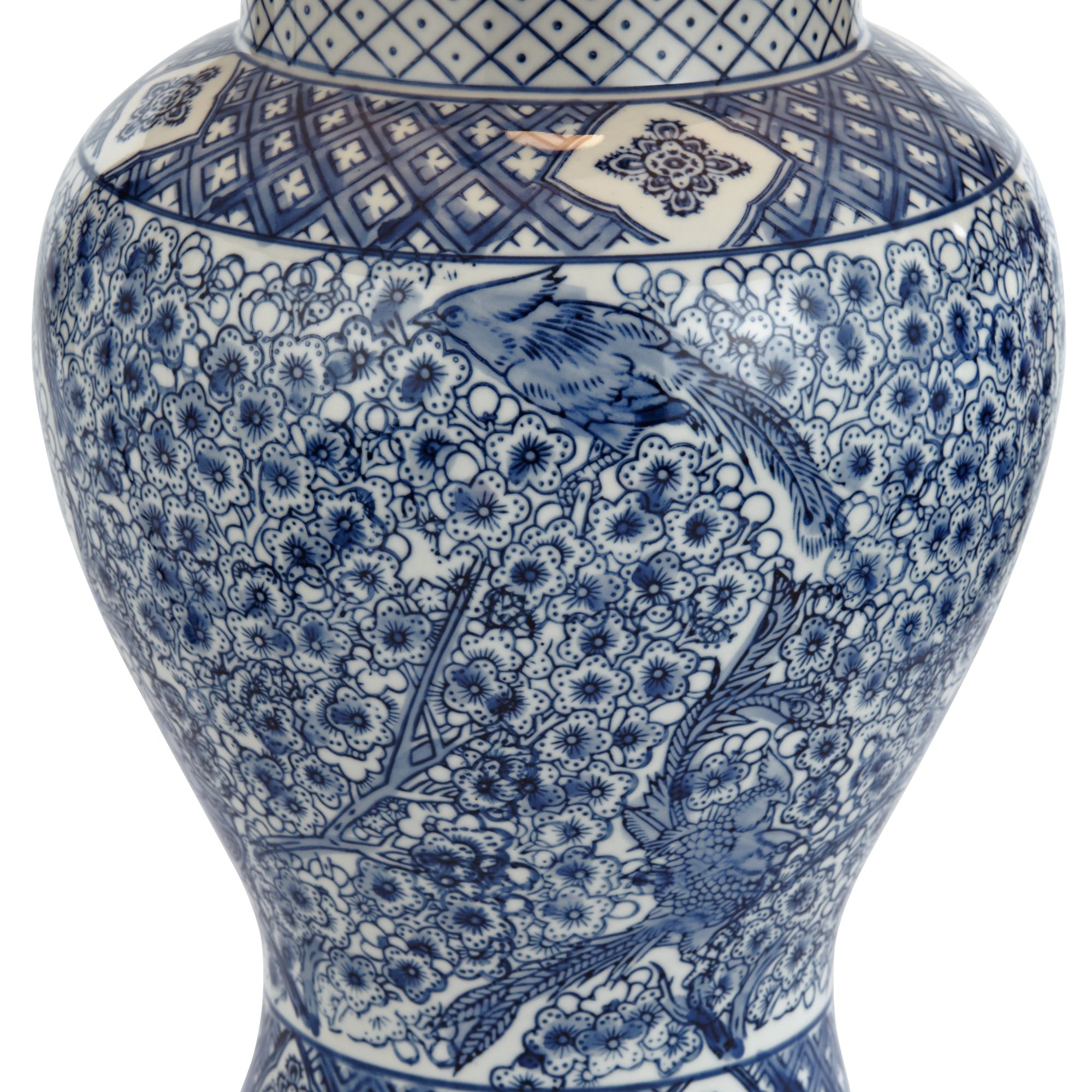 Image 6 Regency Hill Shonna Garden Bird 27" Blue White Porcelain Table Lamp more views