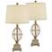 Regency Hill Sloan 27 1/2" Faux Wood Open Orb Table Lamps Set of 2