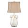 Regency Hill Sofia 22" Crackled Ivory Rustic Jar Ceramic Table Lamp