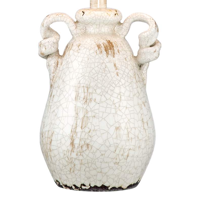 Image 5 Regency Hill Sofia 22" Crackled Ivory Rustic Jar Ceramic Table Lamp more views