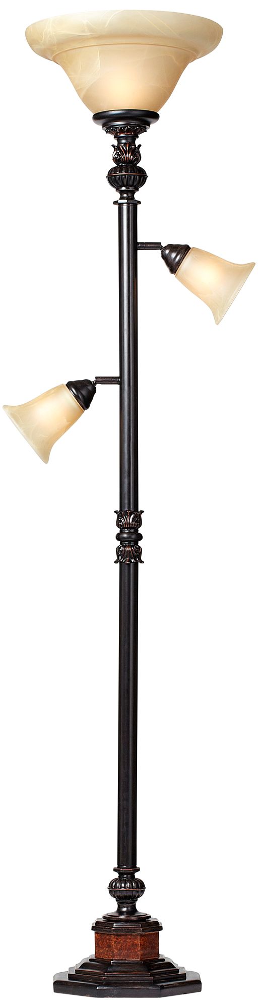 Image 7 Regency Hill Sonnett 72" High 3-Light Torchiere Floor Lamp more views