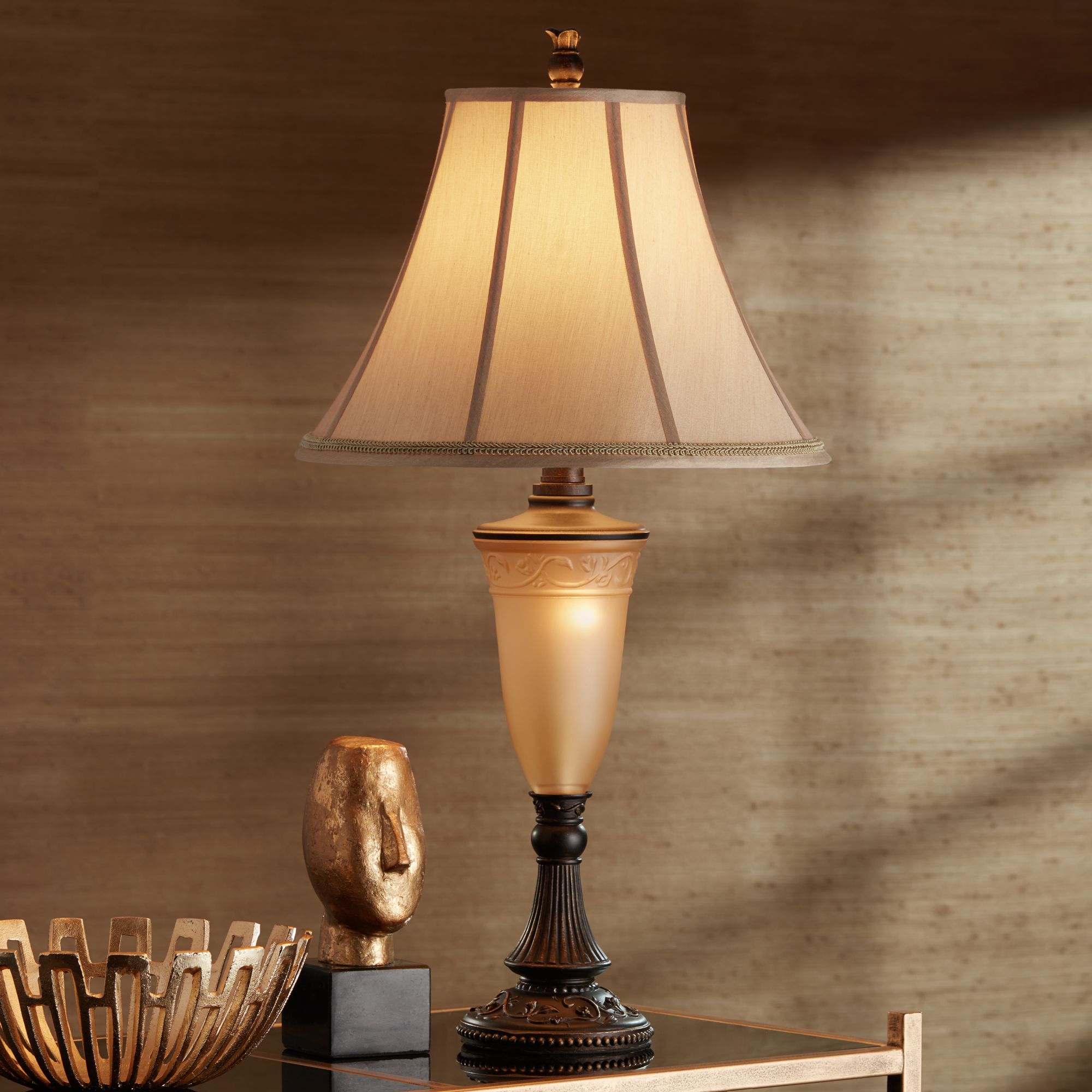 Image 3 Regency Hill Sorrento 30" High Glass Vase Night Light Table Lamp more views