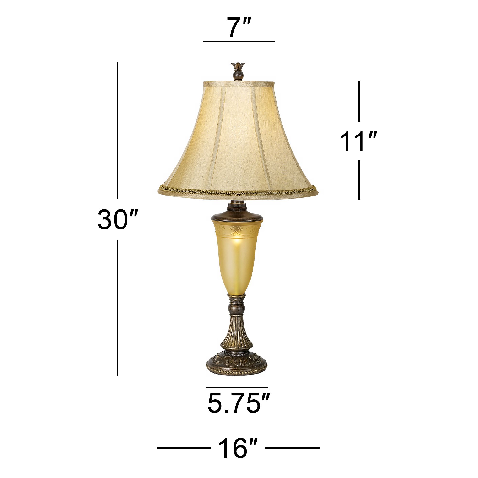 Image 6 Regency Hill Sorrento 30" High Glass Vase Night Light Table Lamp more views