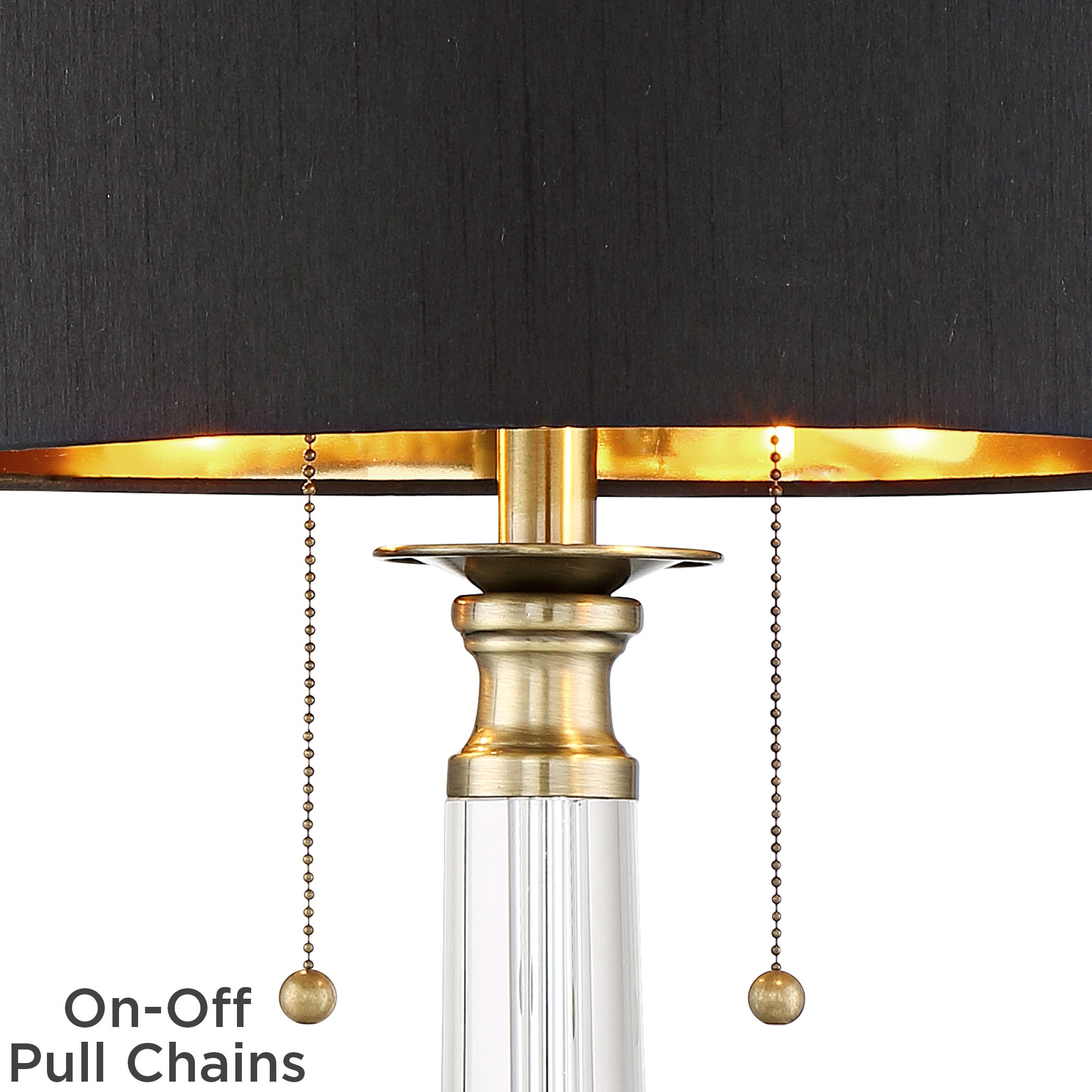 Image 3 Regency Hill Stephan 30" Clear Crystal Column Lamps Set of 2 more views