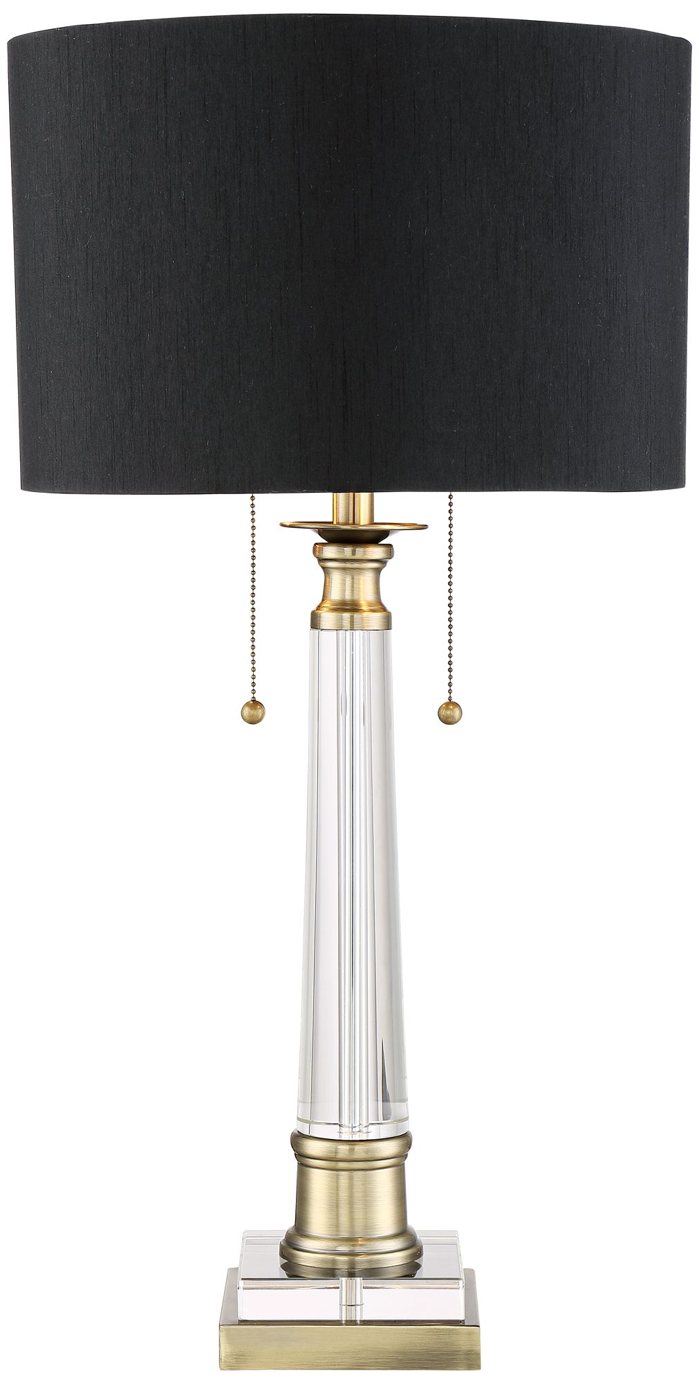 Image 5 Regency Hill Stephan 30" Clear Crystal Column Lamps Set of 2 more views