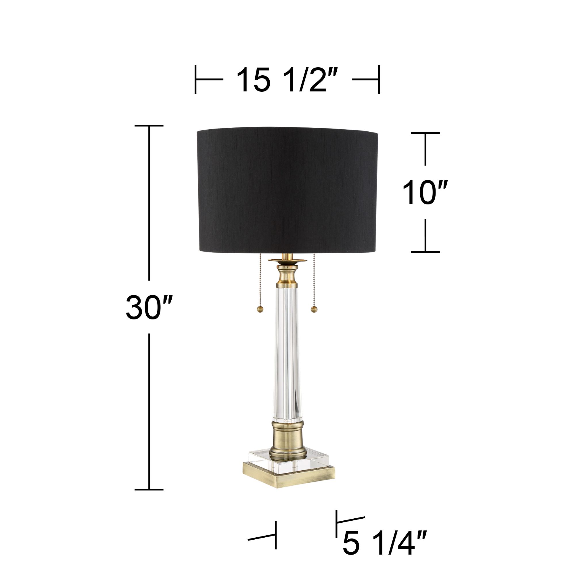 Image 7 Regency Hill Stephan 30" Traditional Crystal Column Table Lamp more views