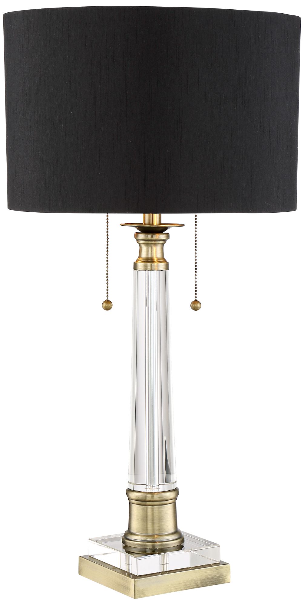 Image 2 Regency Hill Stephan Crystal Table Lamp with Table Top Dimmer