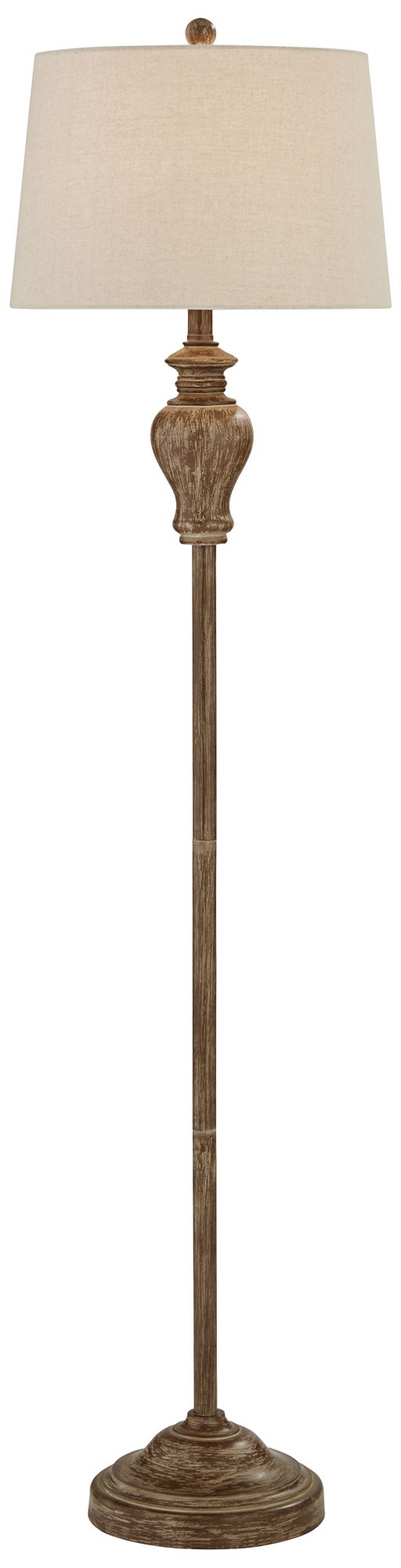 Image 3 Regency Hill Sutton Faux Walnut Wood Finish Table and Floor Lamp Set more views