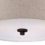 Regency Hill Sylvan 14" Wide Modern Oatmeal Fabric Drum Ceiling Light