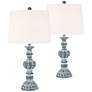Thumbnail2 of Regency Hill Tanya 26.5" Blue Wash Table Lamps Set of 2 with Dimmers