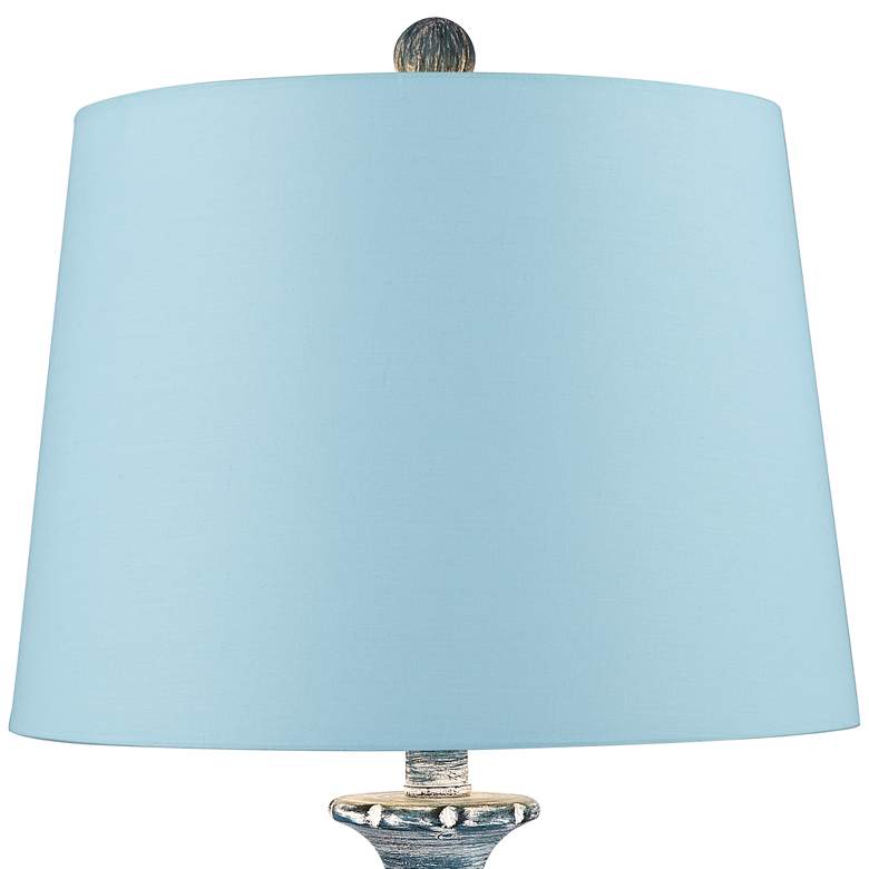 Image 2 Regency Hill Tanya 26 1/2 inch Blue Wash Blue Shade Table Lamps Set of 2 more views