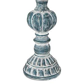 Image4 of Regency Hill Tanya 26 1/2" Blue Wash Burlap Linen Table Lamps Set of 2 more views