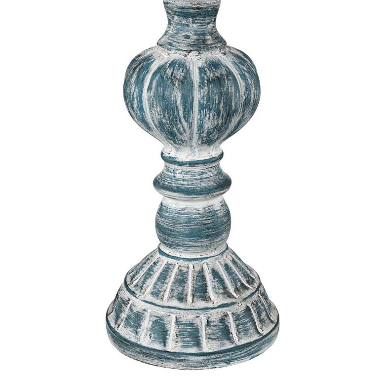 Image 4 Regency Hill Tanya 26 1/2" Blue Wash Burlap Linen Table Lamps Set of 2 more views
