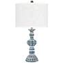 Regency Hill Tanya 26 1/2" White and Blue Wash Table Lamps Set of 2