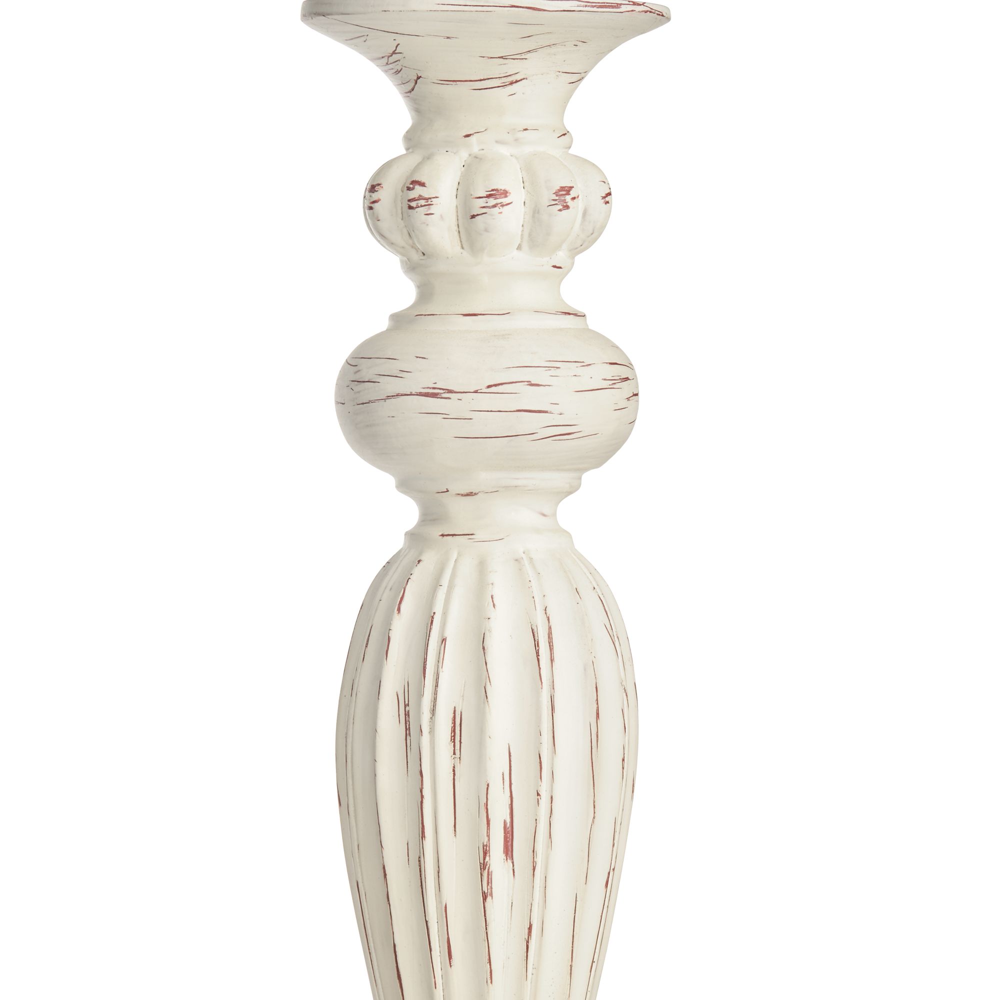 Image 5 Regency Hill Taupe Gray Shade Vintage Chic Antique White Floor Lamp more views
