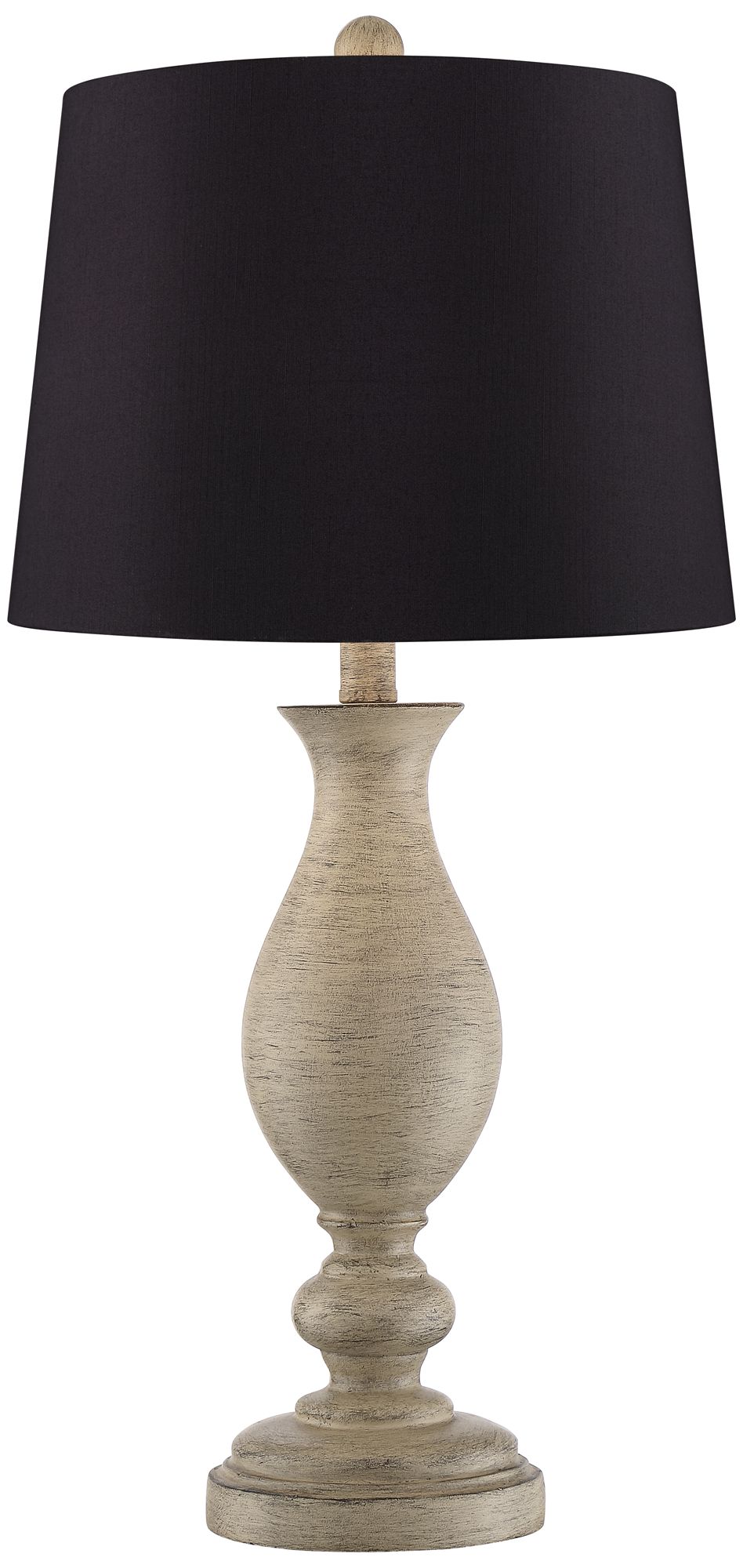 Image 6 Regency Hill Teagan 27 1/2" Black Shade Faux Wood Lamps Set of 2 more views