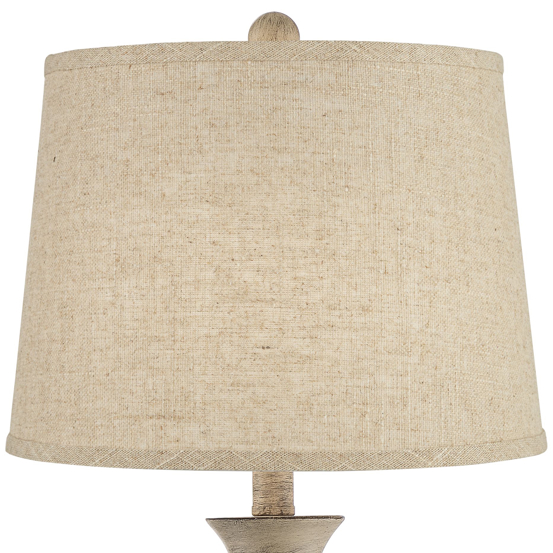 Image 2 Regency Hill Teagan 27 1/2" Burlap Linen Faux Wood Lamps Set of 2 more views