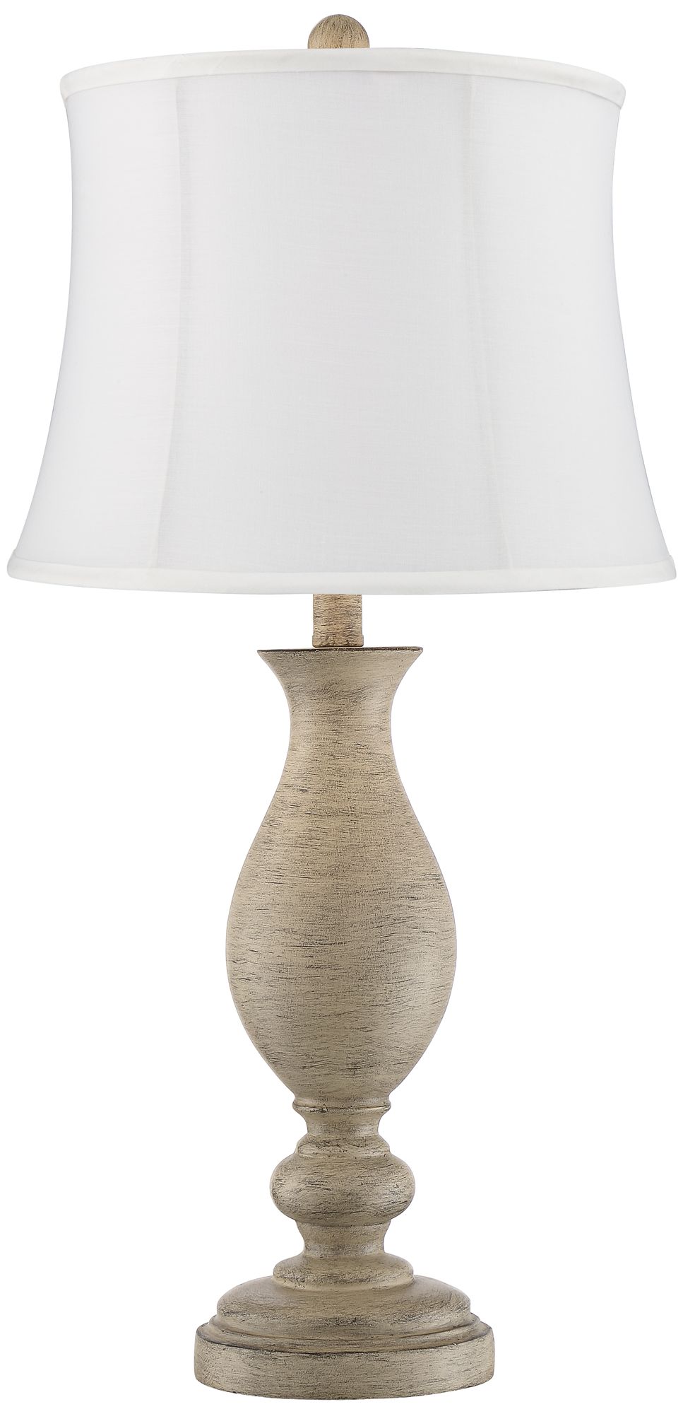 Image 6 Regency Hill Teagan 27 1/2" White Shade Faux Wood Lamps Set of 2 more views