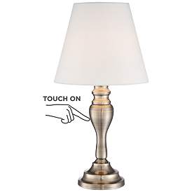 Image3 of Regency Hill  Thom 19 1/4" Brass Finish Touch On-Off Accent Table Lamp