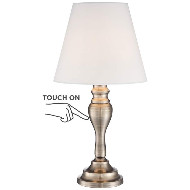 Image 3 Regency Hill  Thom 19 1/4 inch Brass Finish Touch On-Off Accent Table Lamp