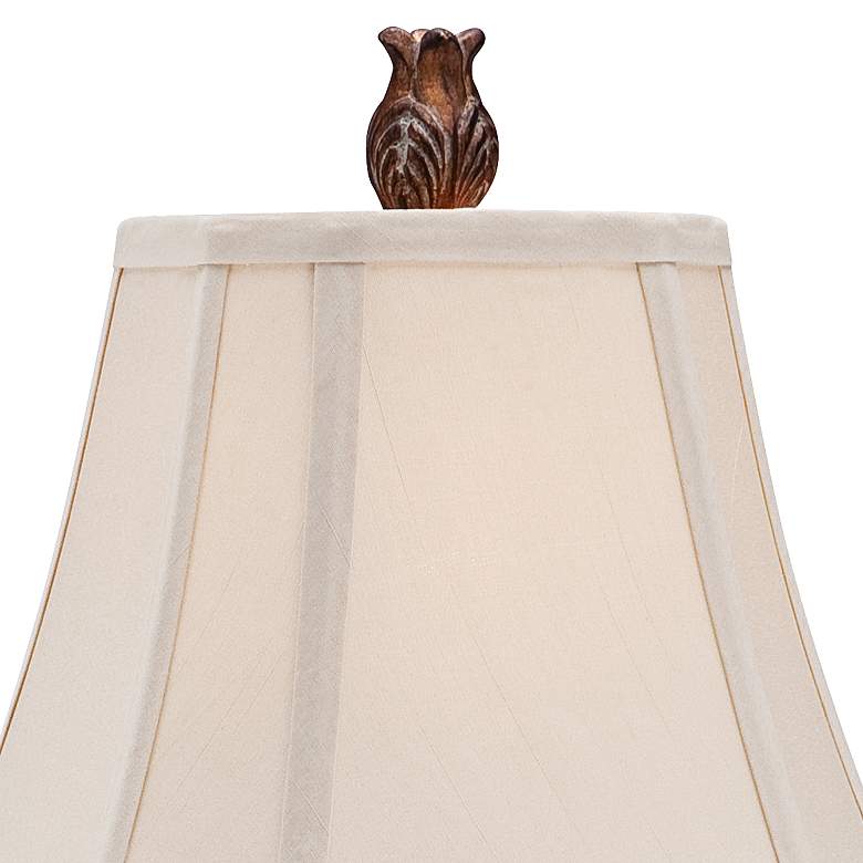 Image 4 Regency Hill Thornewood 35 1/2" Brown Traditional Console Table Lamp more views