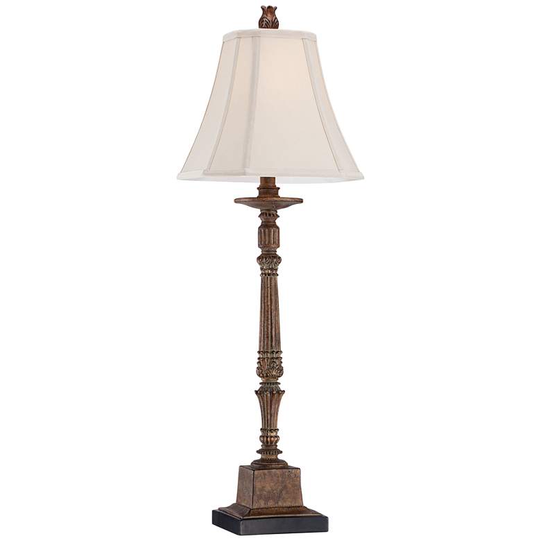 Image 7 Regency Hill Thornewood 35 1/2" Brown Traditional Console Table Lamp more views