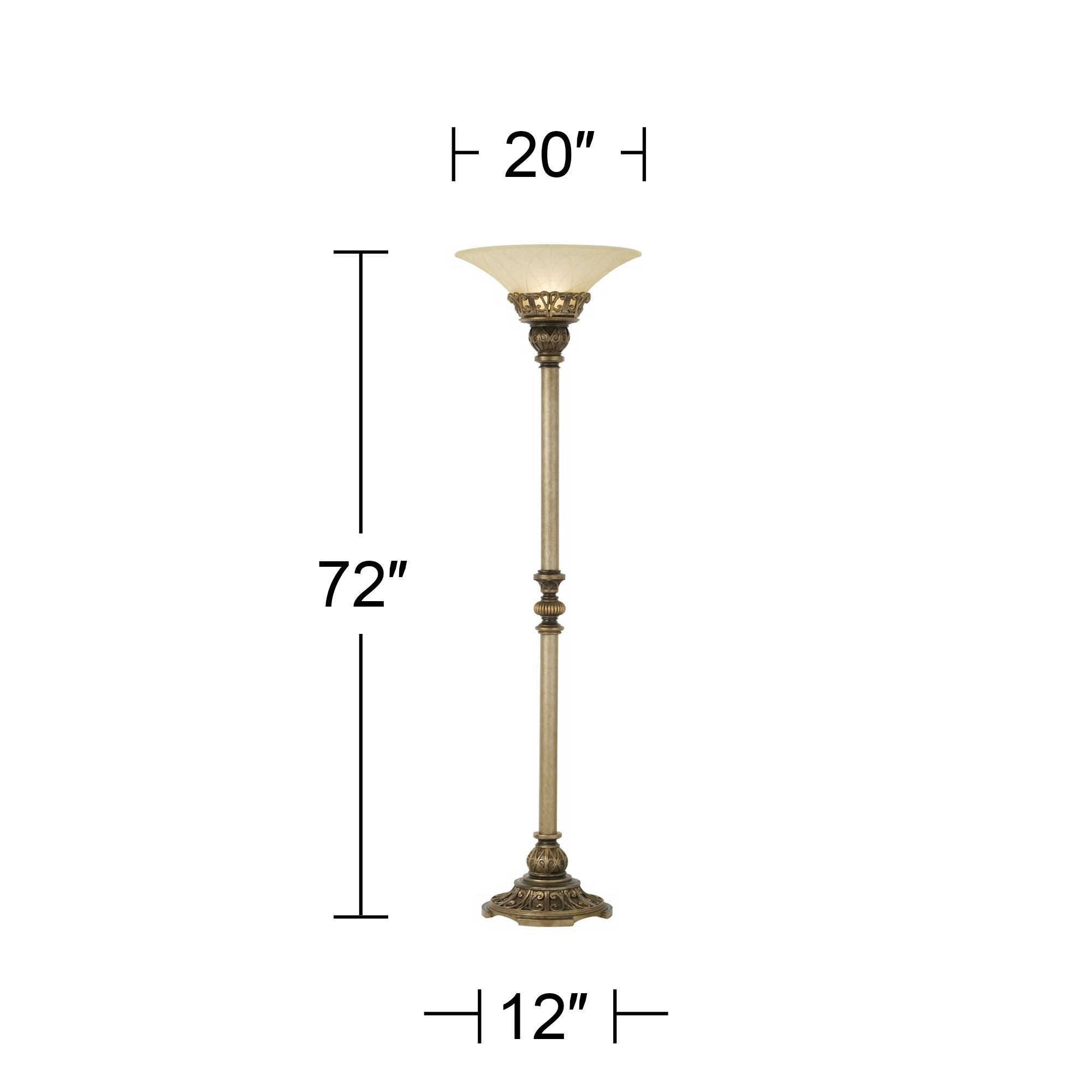 Image 5 Regency Hill Timeless Elegance 71" Traditional Torchiere Floor Lamp more views