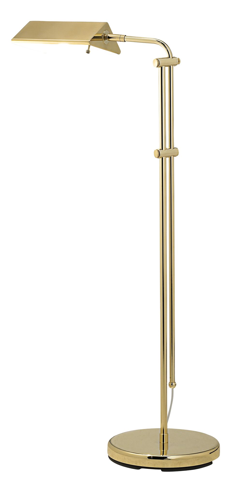 Regency Hill Tony Adjustable Brass Pharmacy Floor Lamp with USB Dimmer