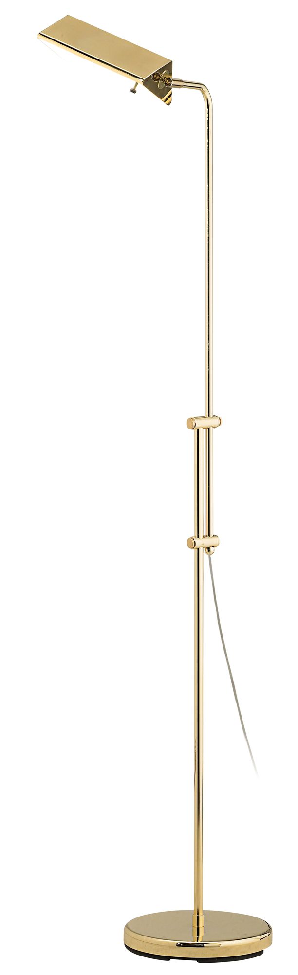 Regency Hill Tony Adjustable Brass Pharmacy Floor Lamp with USB Dimmer