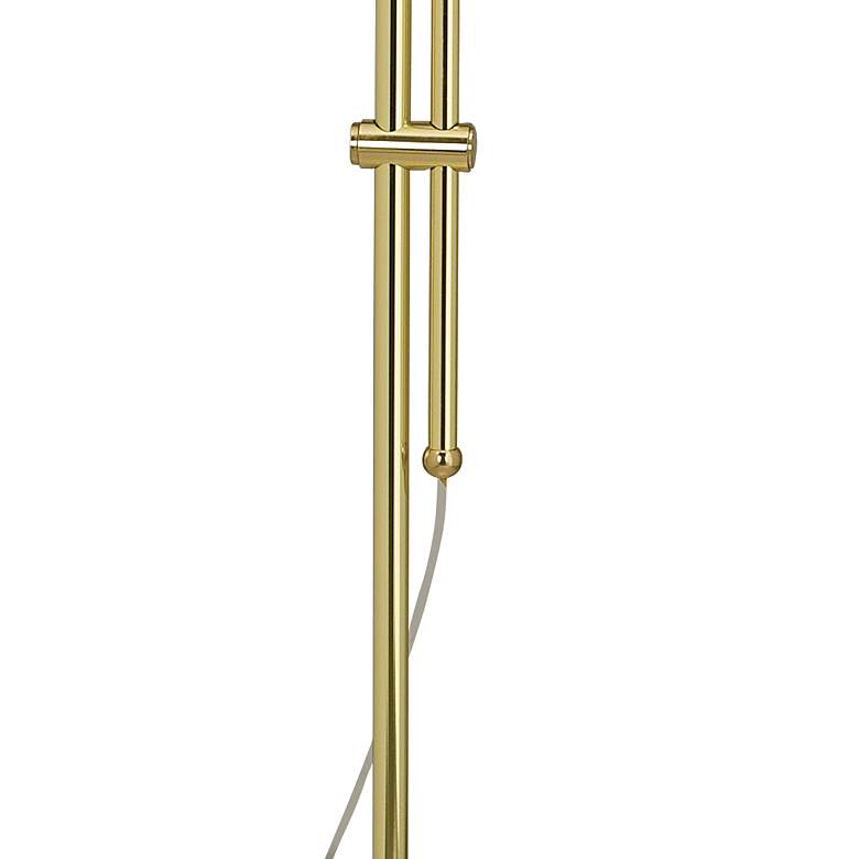 Image 4 Regency Hill Tony Adjustable Height Brass Finish Pharmacy Floor Lamp more views