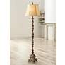 Regency Hill Traditional French Candlestick Faux Wood Floor Lamps Set of 2