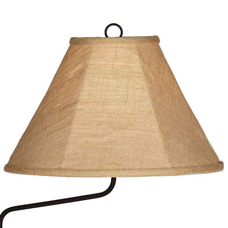 Image 3 Regency Hill Travata 54" Cherry Wood End Table with Floor Lamp more views