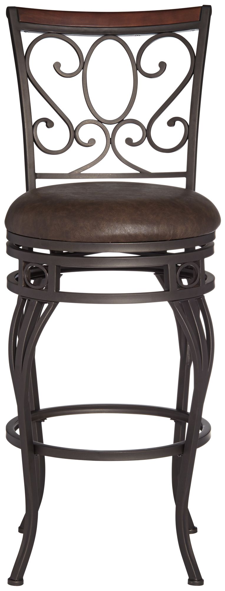 Image 5 Regency Hill Trevi 21 3/4" Wide Metal Scroll Swivel Counter Stool more views