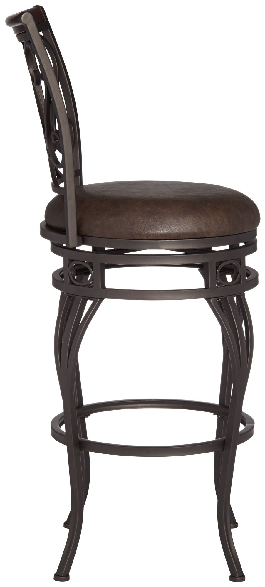 Image 6 Regency Hill Trevi 21 3/4" Wide Metal Scroll Swivel Counter Stool more views