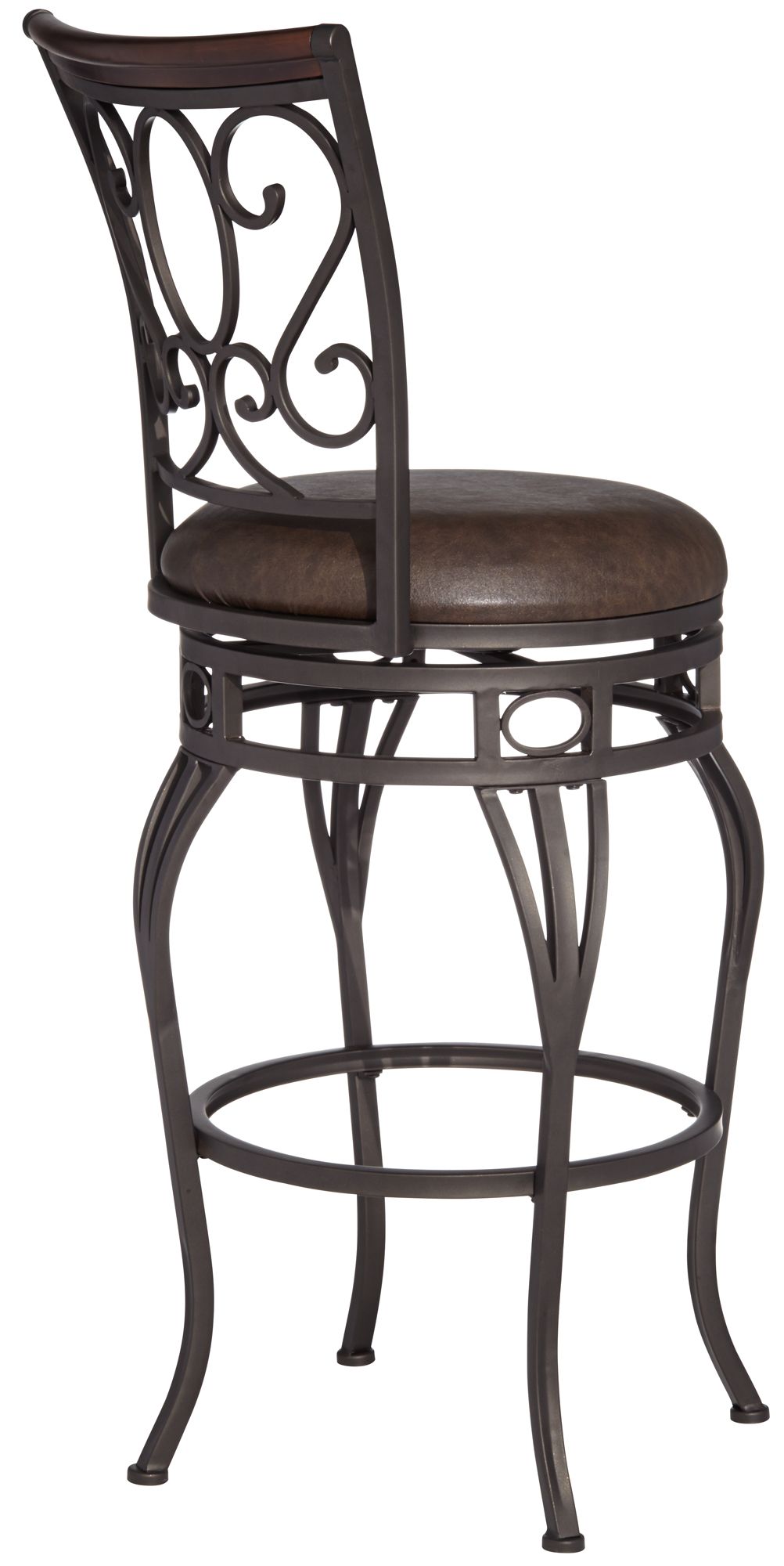 Image 7 Regency Hill Trevi 21 3/4" Wide Metal Scroll Swivel Counter Stool more views