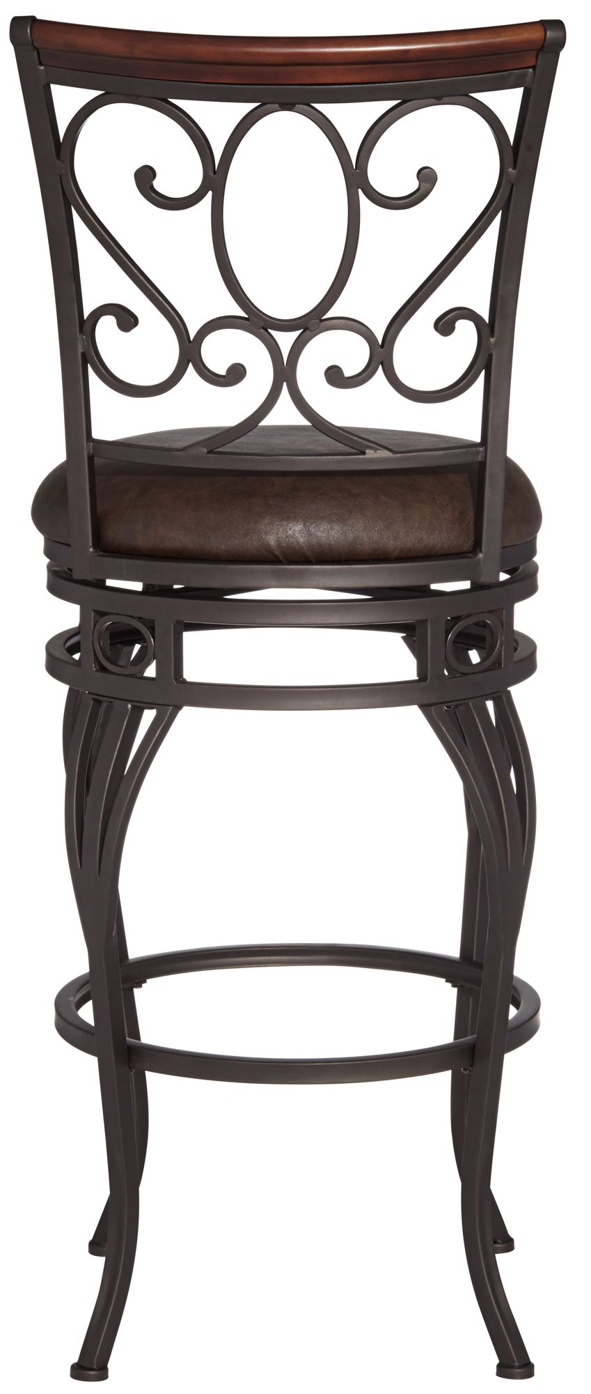 Regency Hill Trevi 21 3/4" Wide Metal Scroll Swivel Counter Stool in scene