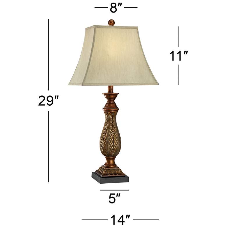 Image 7 Regency Hill Two-Tone Gold Traditional Table Lamps Set of 2 more views