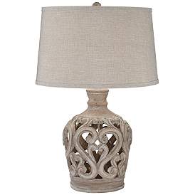 Image2 of Regency Hill Verducci 28" High Traditional Scroll Ceramic Table Lamp