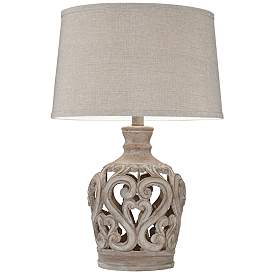 Image5 of Regency Hill Verducci 28" High Traditional Scroll Ceramic Table Lamp more views