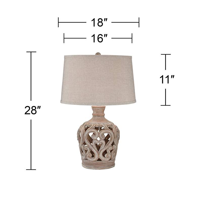 Image 6 Regency Hill Verducci 28" High Traditional Scroll Ceramic Table Lamp more views