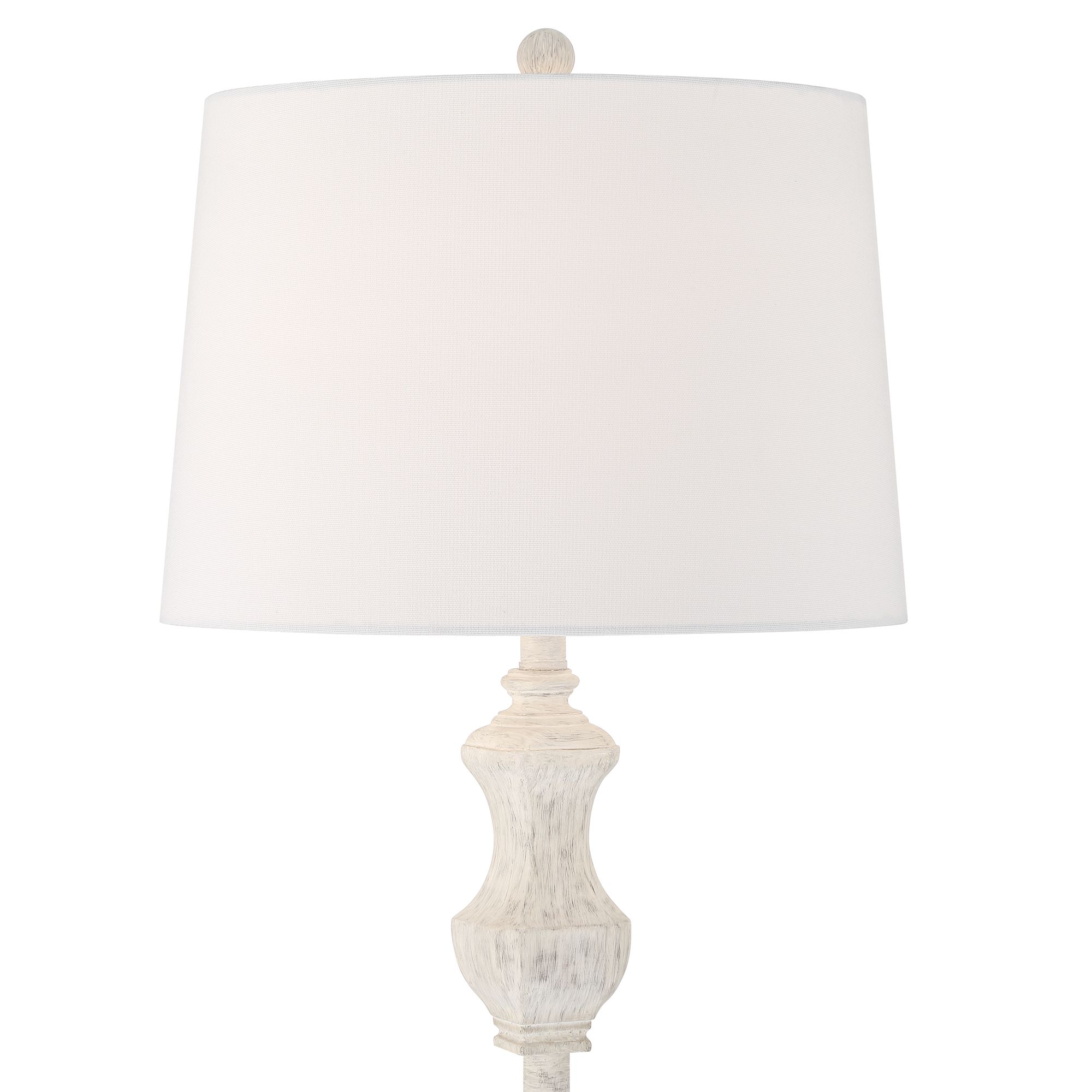 Image 3 Regency Hill Verona 61 1/2" Traditional Vintage White Floor Lamp more views