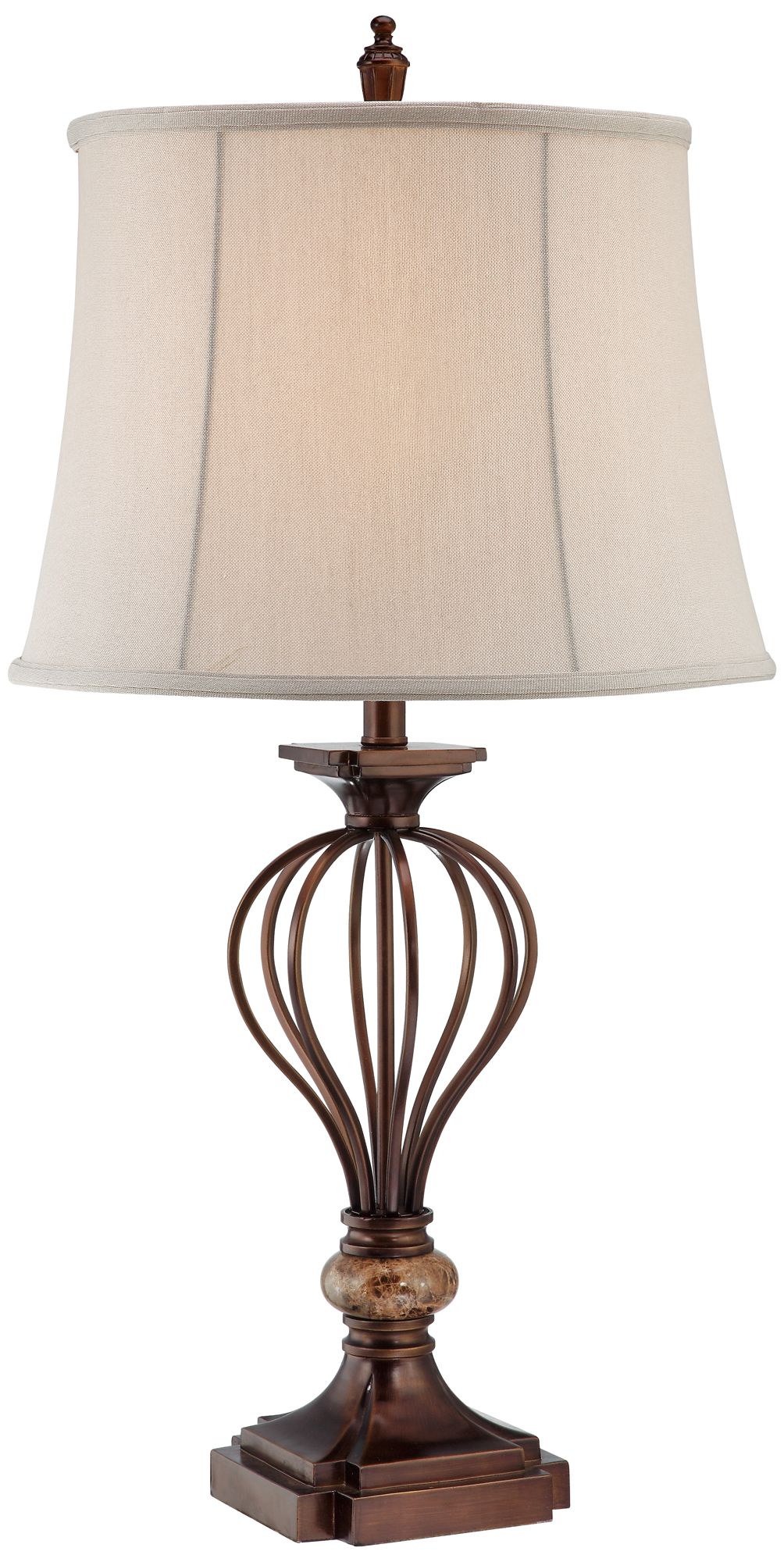 Image 3 Regency Hill Villa Roma 29 1/2" Bronze and Marble Table Lamp