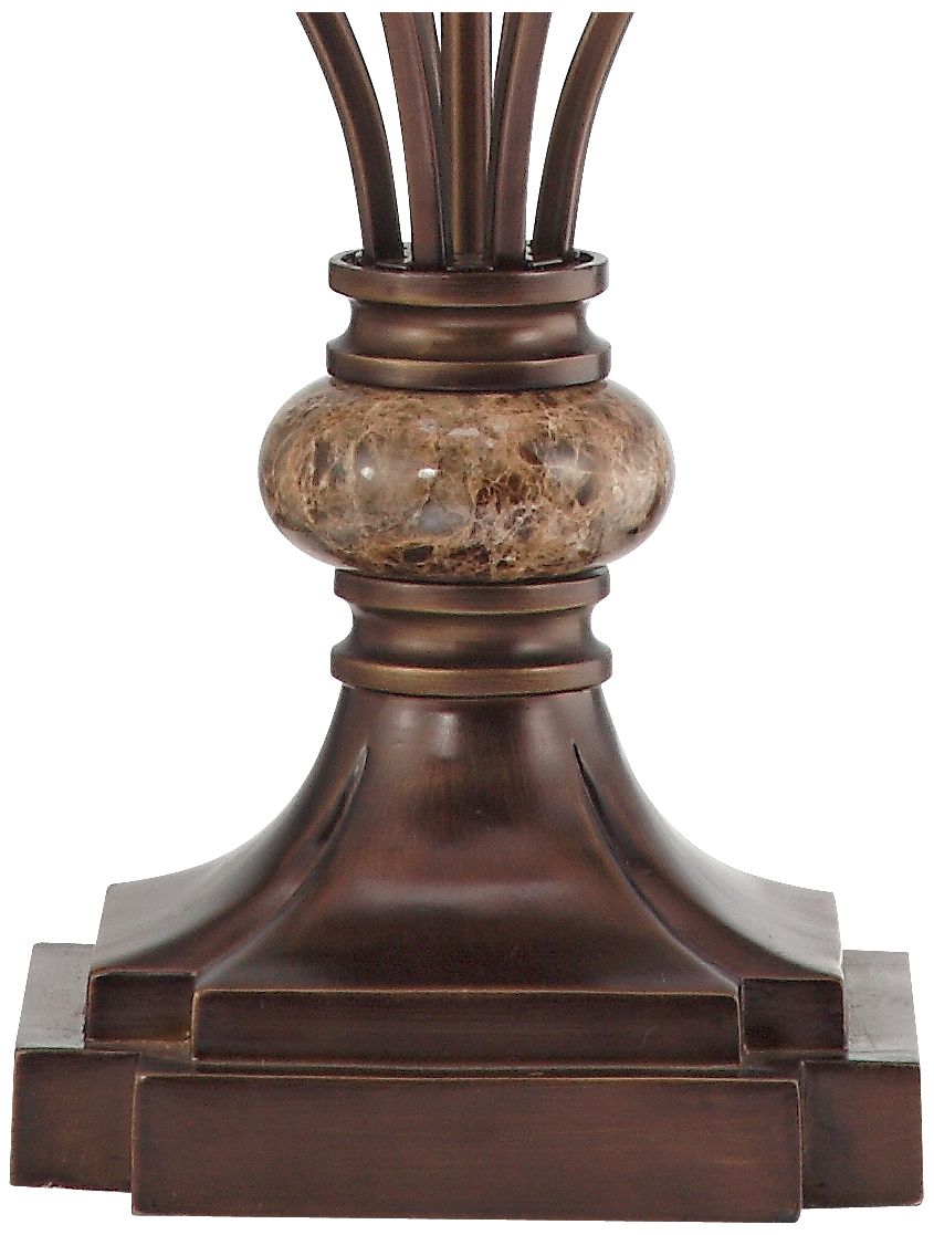 Image 5 Regency Hill Villa Roma 29 1/2" Bronze and Marble Table Lamp more views