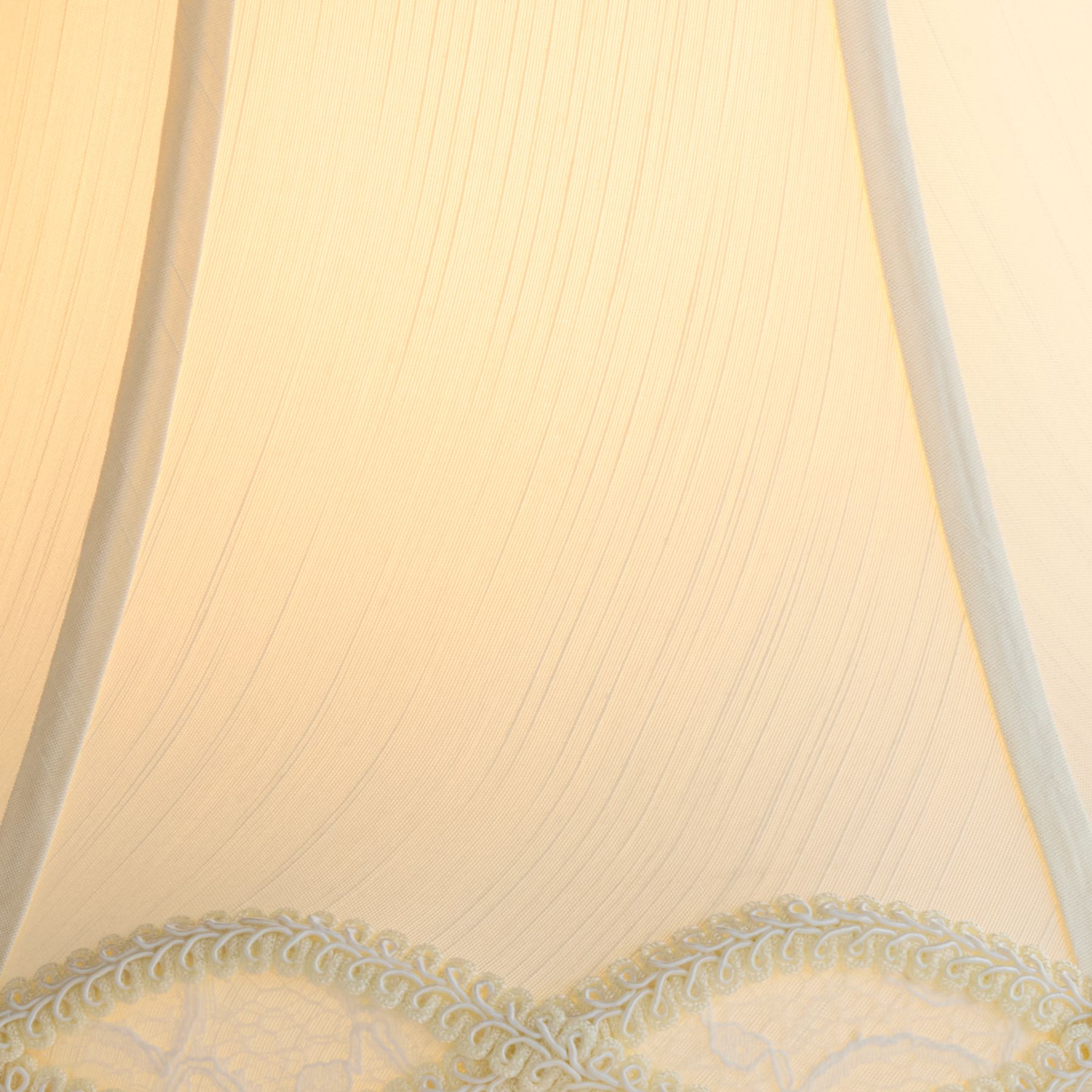 Image 2 Regency Hill Vintage Chic 60" Cream Shade Antique White Floor Lamp more views