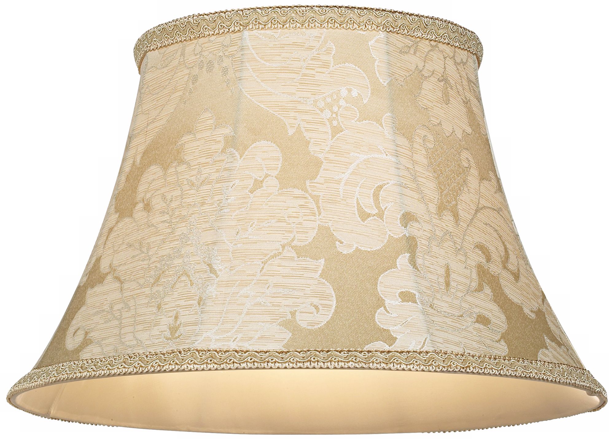 Image 3 Regency Hill Vintage Chic 60" Ivory Brocade Antique White Floor Lamp more views