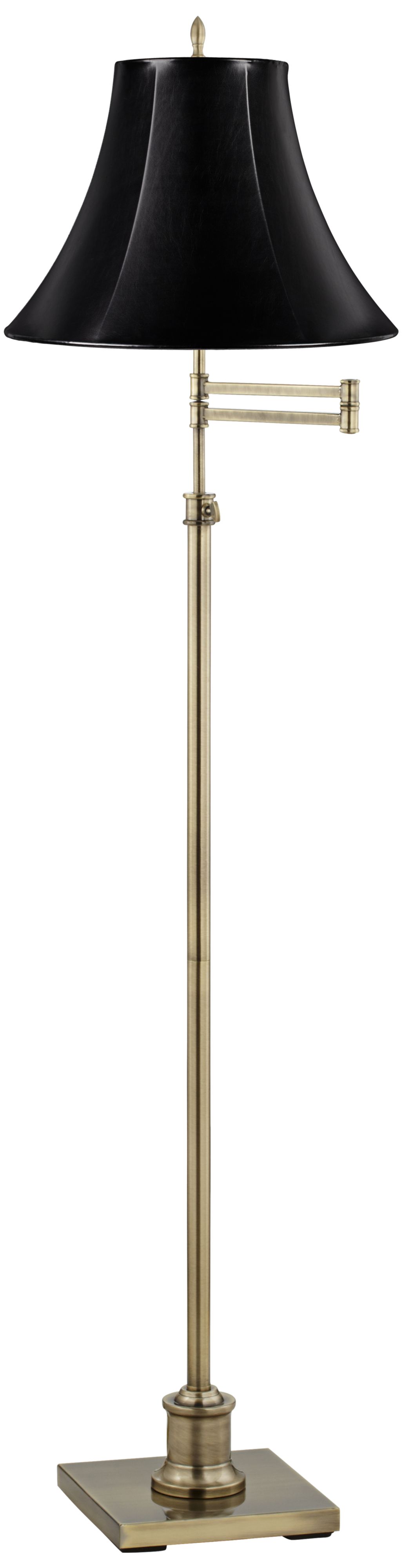 Image 2 Regency Hill Westbury Black and Brass Adjustable Swing Arm Floor Lamp